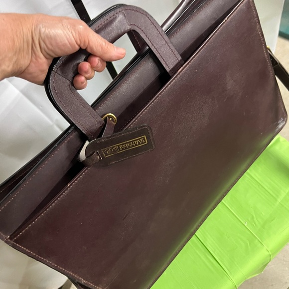 Vintage Bags Vintage Oxblood Leather File Case Wlong Strap Poshmark